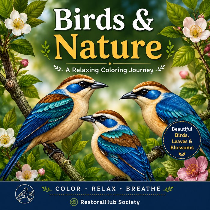 Birds and Nature Coloring Book
