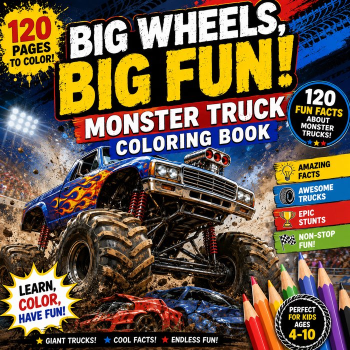 Big Wheels Big Fun Monster Truck Coloring Book