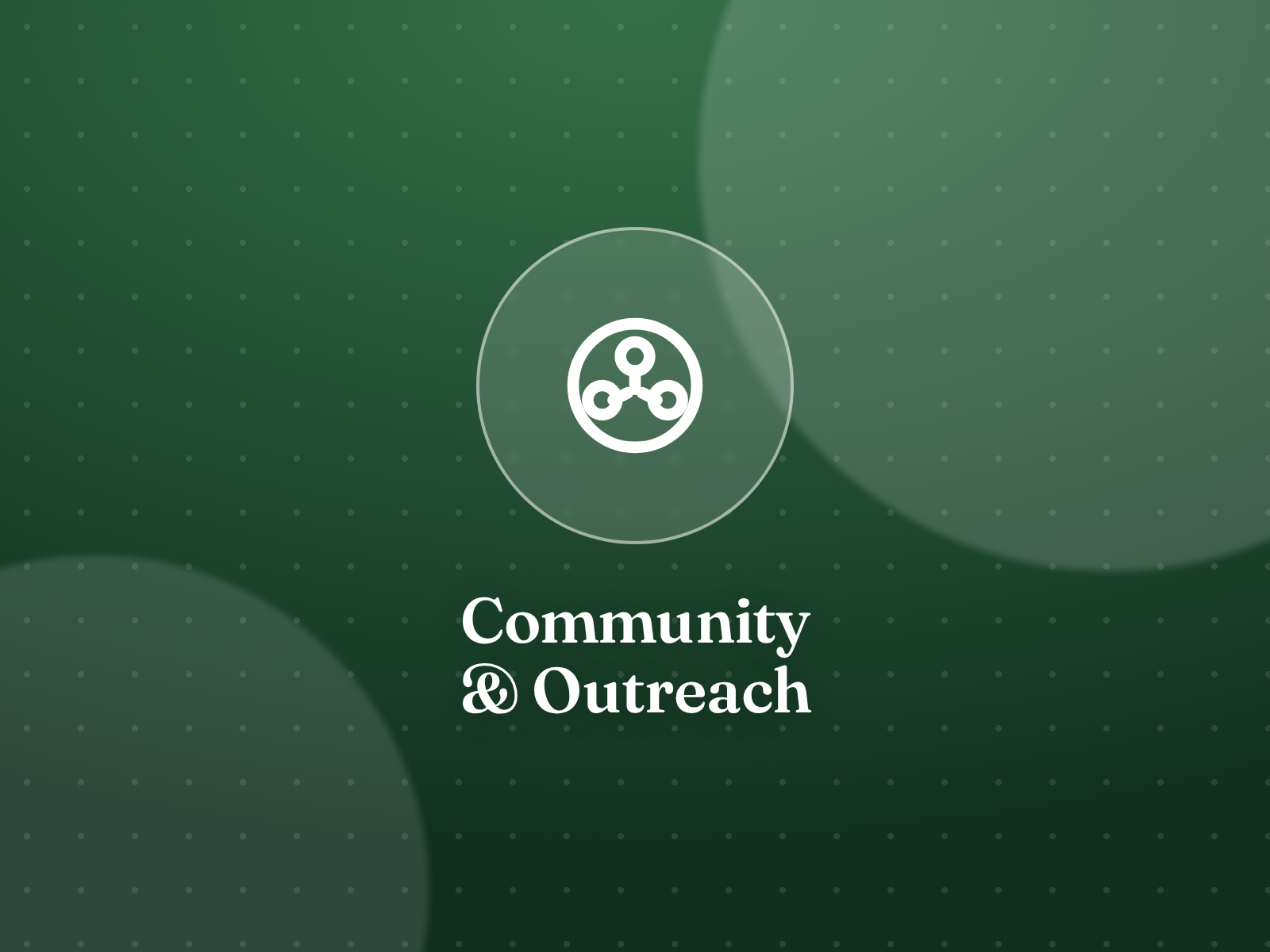 Community Support and Outreach program