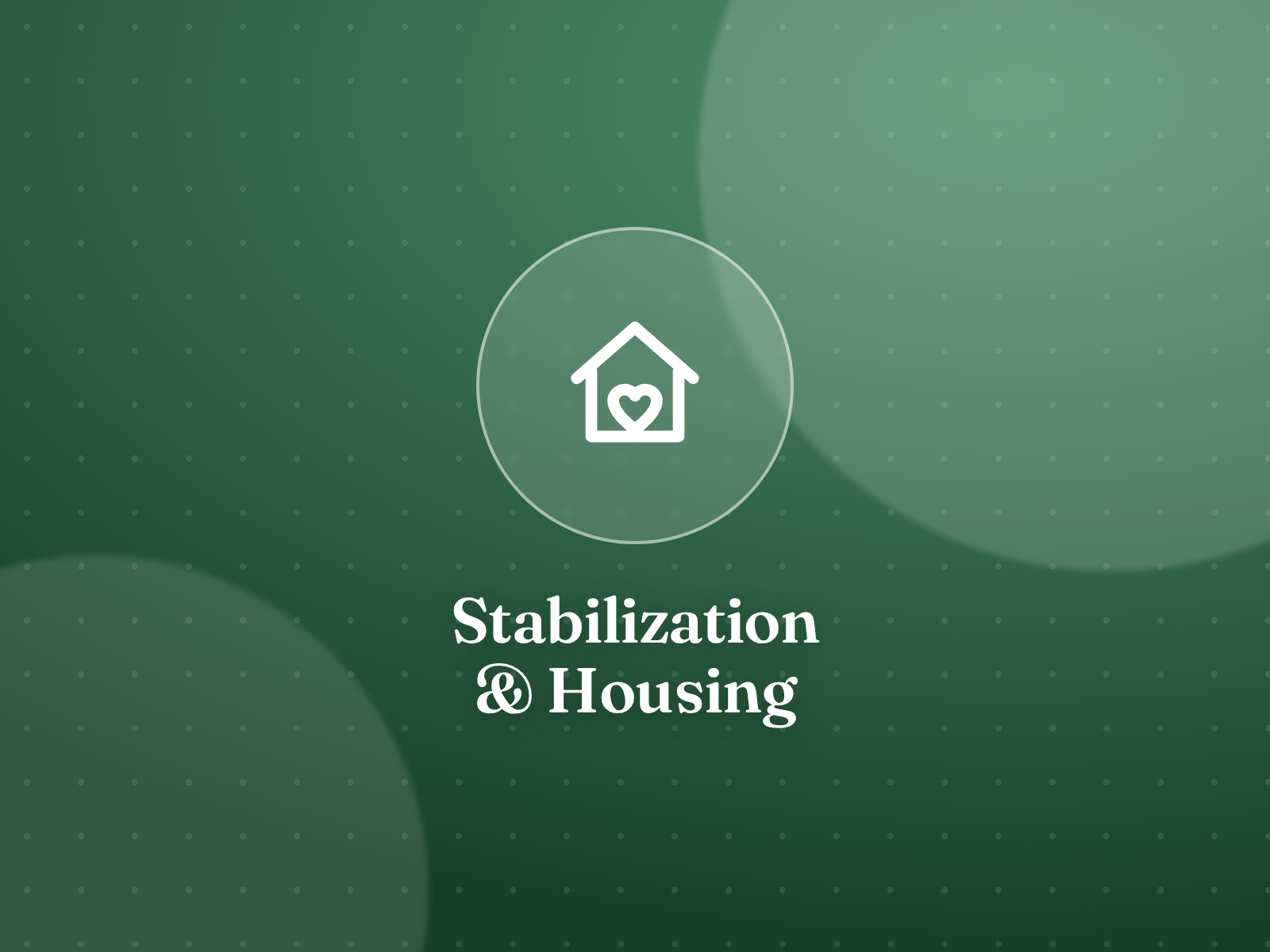 Stabilization and Housing program